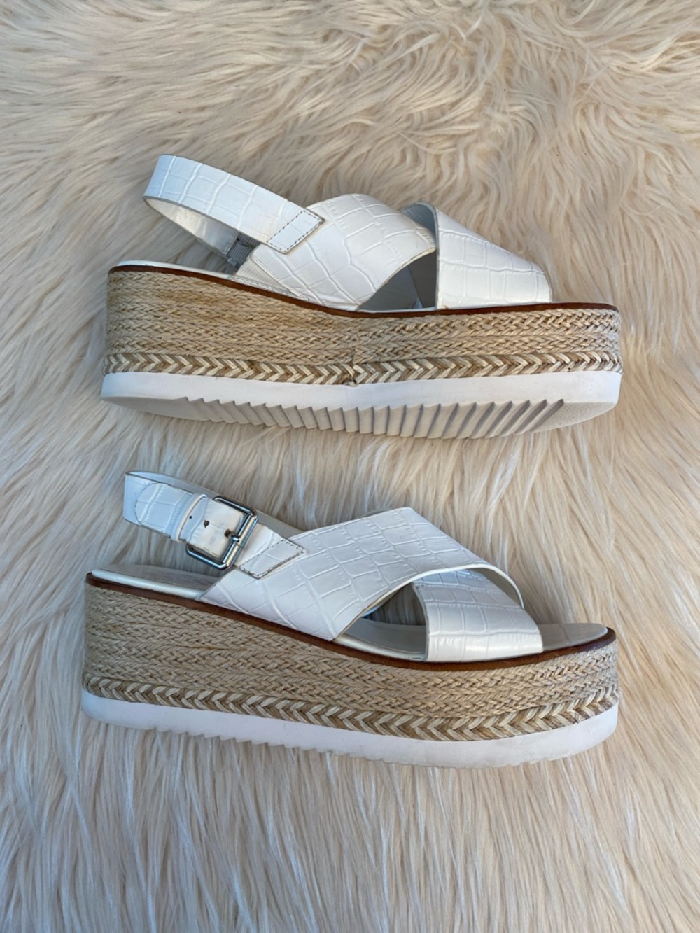 Vince Camuto Marietten Leather  Platform Wedges, Size 10 - Picture 6 of 16